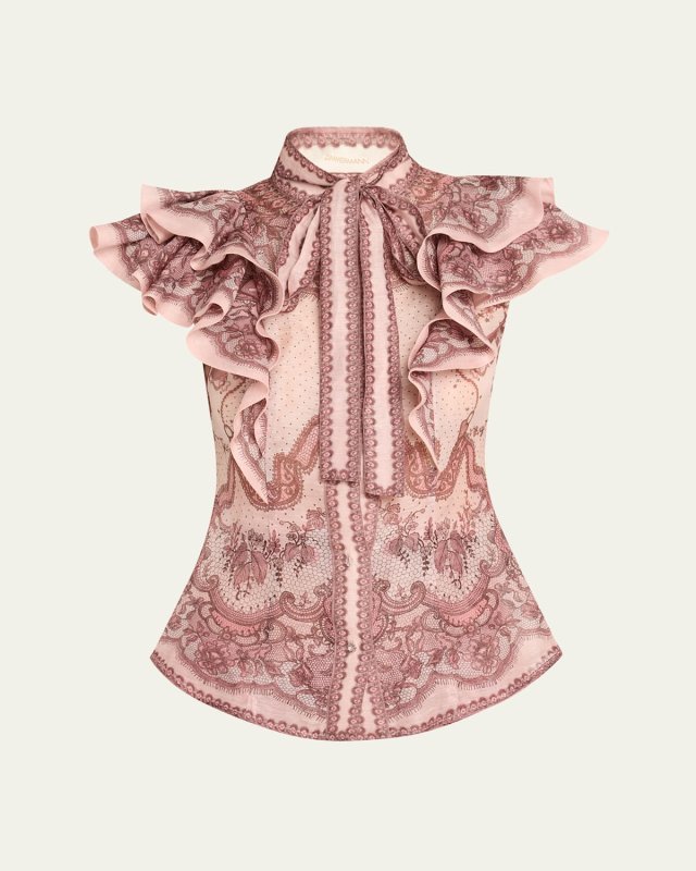 Crush Frilled Fitted Blouse